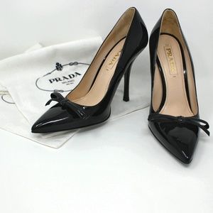 Prada Black Patent Leather Heels